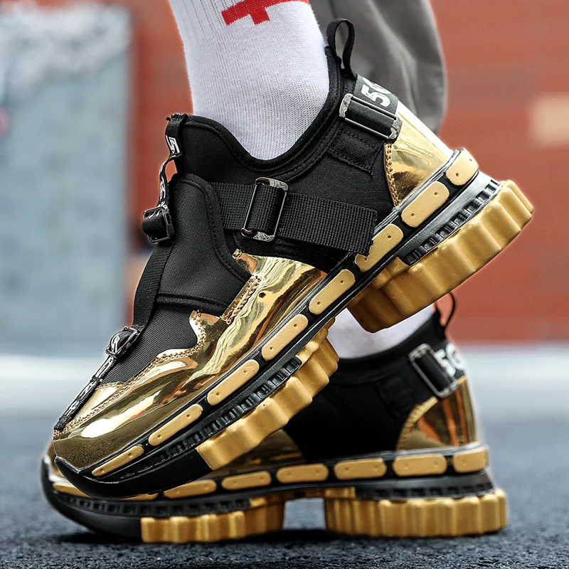 

Chiang Men Original Golden Tenis Running Shoes For Men Slip On Sneakers Sports Unique Jogging Comfortable Breathable hombre