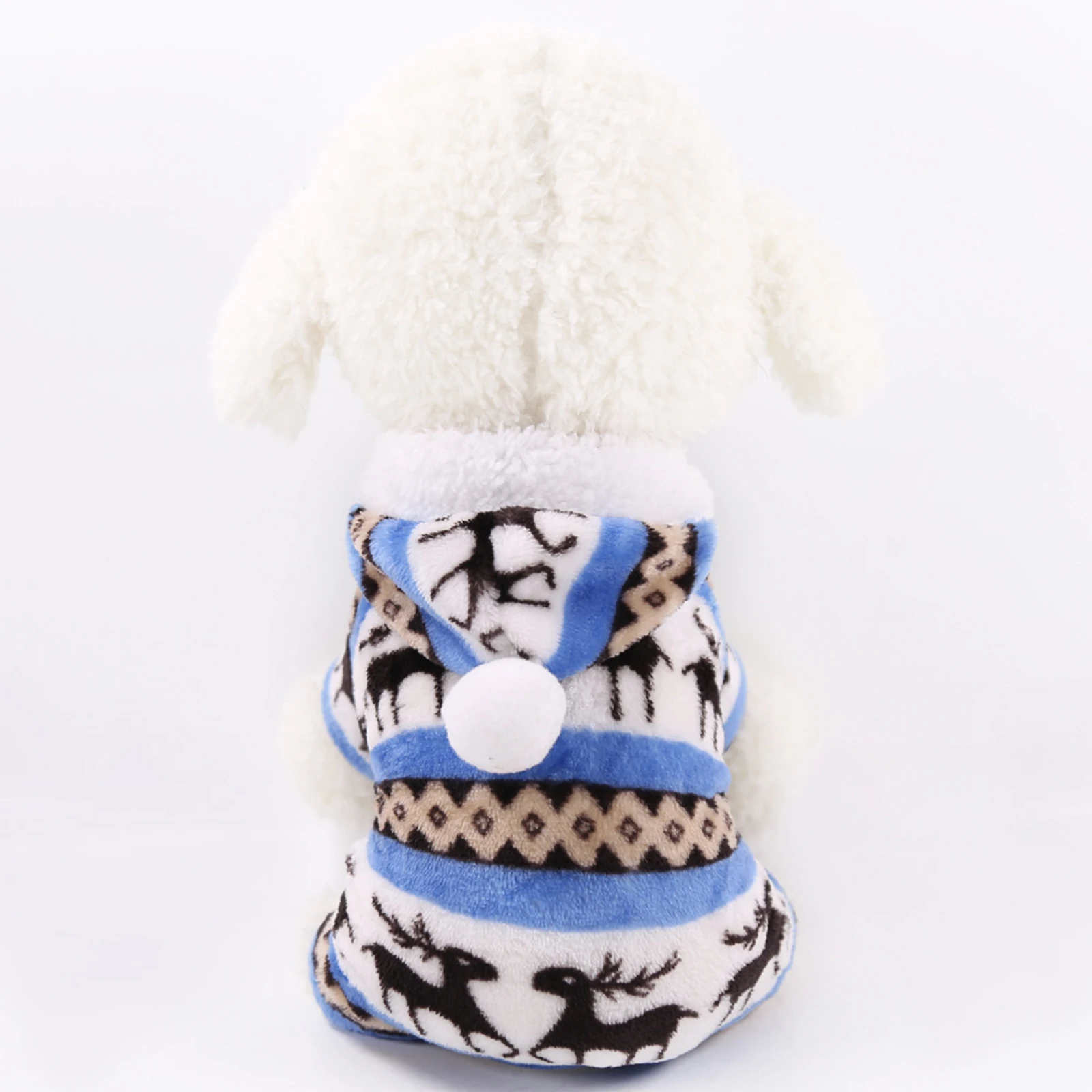 

Winter Warm Small Dog Clothes Soft Cotton Four-legged Hoodies Outfit For Small Dogs Pug Sweater Clothes Puppy Coat