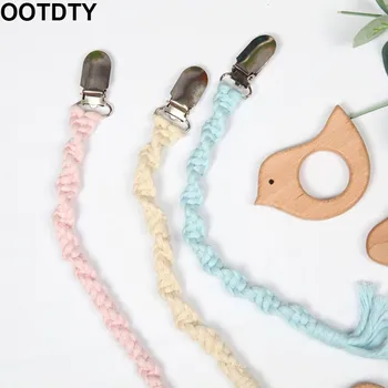 

Baby Teething Pacifier Chain Cotton Rope Woven Teether Soother Molar Chewable Nursing Toys Nipple Holder Infant Shower Gifts