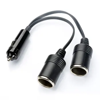 

New 12V-24V Dual Port Car Cigarette Lighter Power Charger Adapter Socket Splitter Female Socket Connector Adapter Drop Shipping