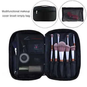 

Professional Makeup Bag with Wide Scope of Application Simplicity Zipper Portable Cosmetic Brush Pen Storage Pouch Pockets
