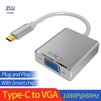 

USB C to VGA Converter Cable 1080P USB3.1 Type C to VGA Adapter for MacBook Pro Chromebook Pixel S8 S9 Note 8