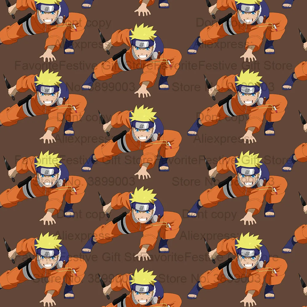 Naruto anime Polyester stretch Cotton Fabric For DIY Sewing Quilting Baby &amp Children's Bed Clothes Material | Дом и сад