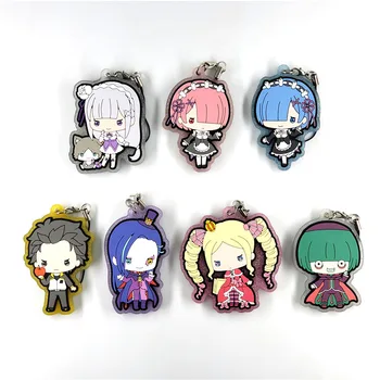 

Re Life in a different world from zero Japanese anime figure rubber Silicone mobile phone charms key chain strap