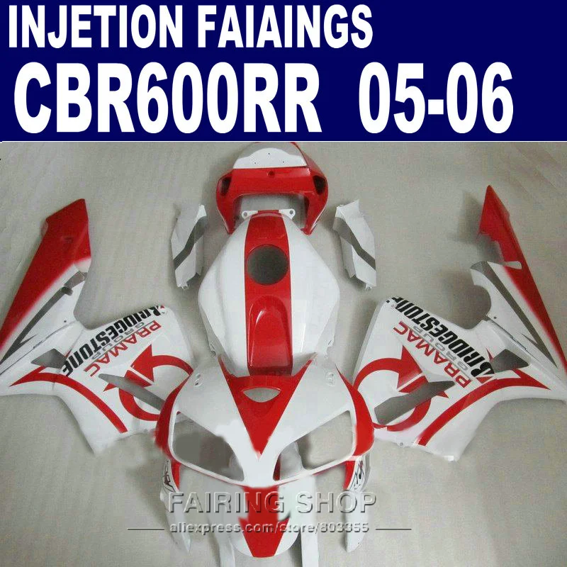 Для комплектов Honda Обтекатели CBR600 RR 2005 2006 (красный белый) cbr 600rr 05-06 обтекатель в