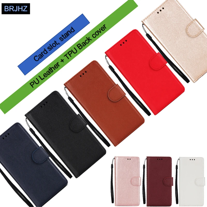 Кожаный чехол для Redmi 7a Xiaomi 7A 5A 4A 4X 6 5 Plus Классические однотонные чехлы-бумажники с