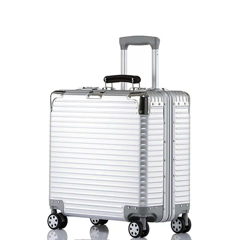 Алюминиевый Магниевый сплав чемодан на колёсиках полностью металлический чемодан для путешествий роскошный бренд бизнес сумки на колесиках