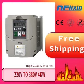 

Convert 220v single phase input to 380v three phase Output 4kw VFD Variable Frequency Drive Inverter