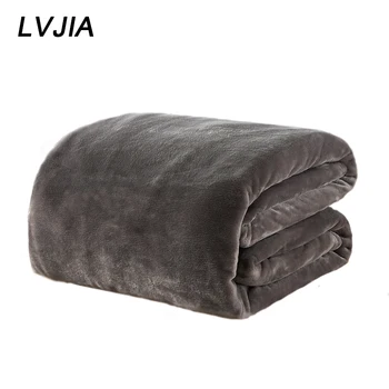 

Solid Color Flannel Coral Fleece Blanket Super Soft Plaid Coverlet Sofa Cover Winter Warm Sheets Easy Wash Faux Fur Blankets