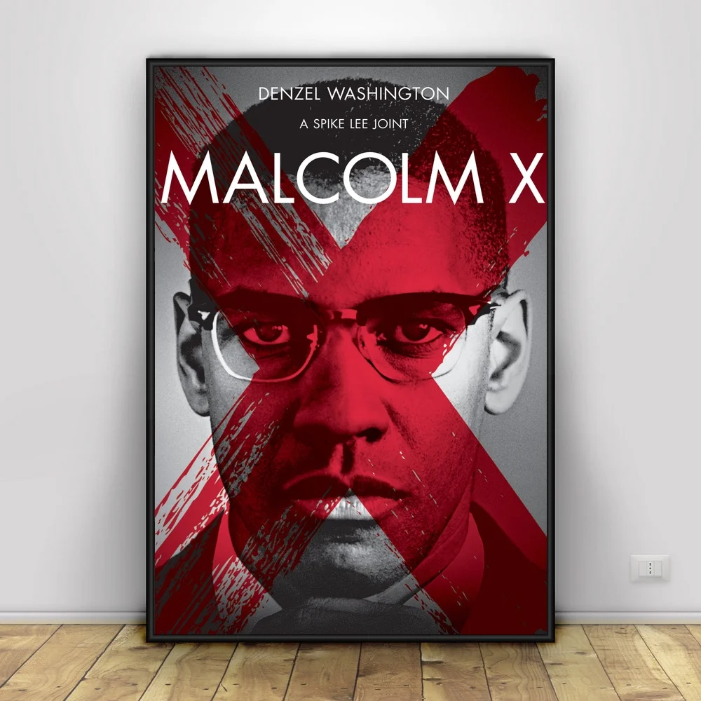 GX008 Горячая Malcolm X с пистолетом Классический с актером кино плакатный принт искусство шелк светлые холщовые настенный Рисунок Картина для комнаты домашний декор - Цвет: Цвет: желтый