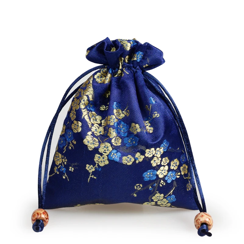 royal blue style 11 Высокое качество вышивка Шелковый Подарочный мешочек 11x14 см ювелирные изделия дорожный мешочек для хранения мини конфеты джутовые упаковочные сумки для подарочной сумки(1 шт./лот - Цвет: royal blue style 11