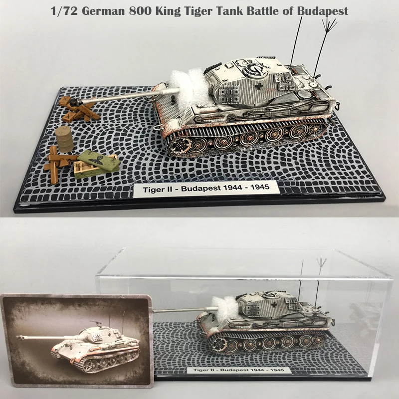 Немецкая Коллекция игрушек 800 King Tiger Battle of Budapest Снежная живопись старение