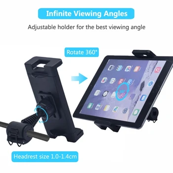 

1PC 360 Degree Live Stream Phone Holder Car Back Seat Headrest Mount Cellphone Stand For 5-13 Inch Mobile Phone Tablet PC