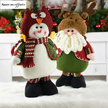

Santa Claus Snowman Figures Xmas New Year Decoration Doll Christmas Birthday New Year Gift for Friend Lovers Family Standing Toy