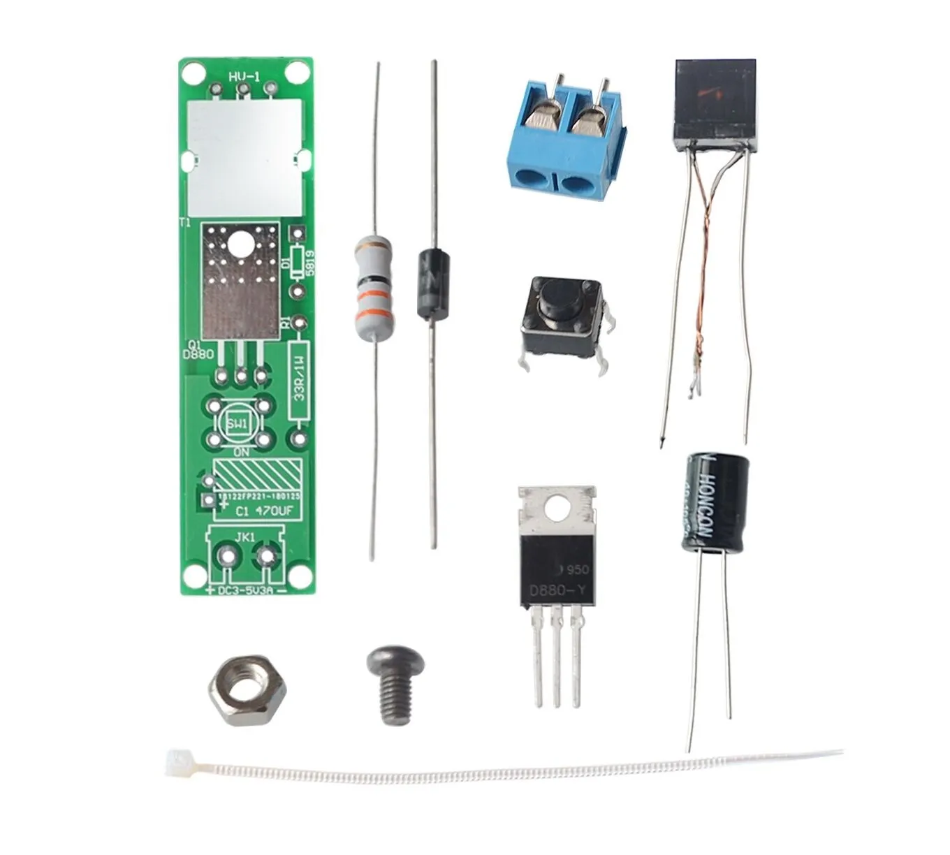 HV-1 высоковольтный воспламенитель DIY Kit детали дугового зажигания Arc генератор