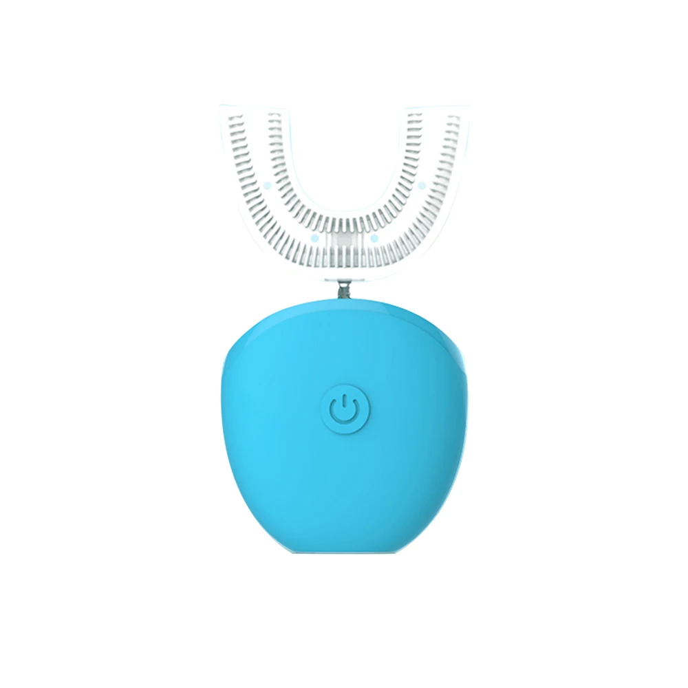U-образный автоматический набор для отбеливания зубов с нано холодный светильник для отбеливания зубов перезаряжаемая отбеливающая щетка для ухода за полостью рта - Цвет: Синий