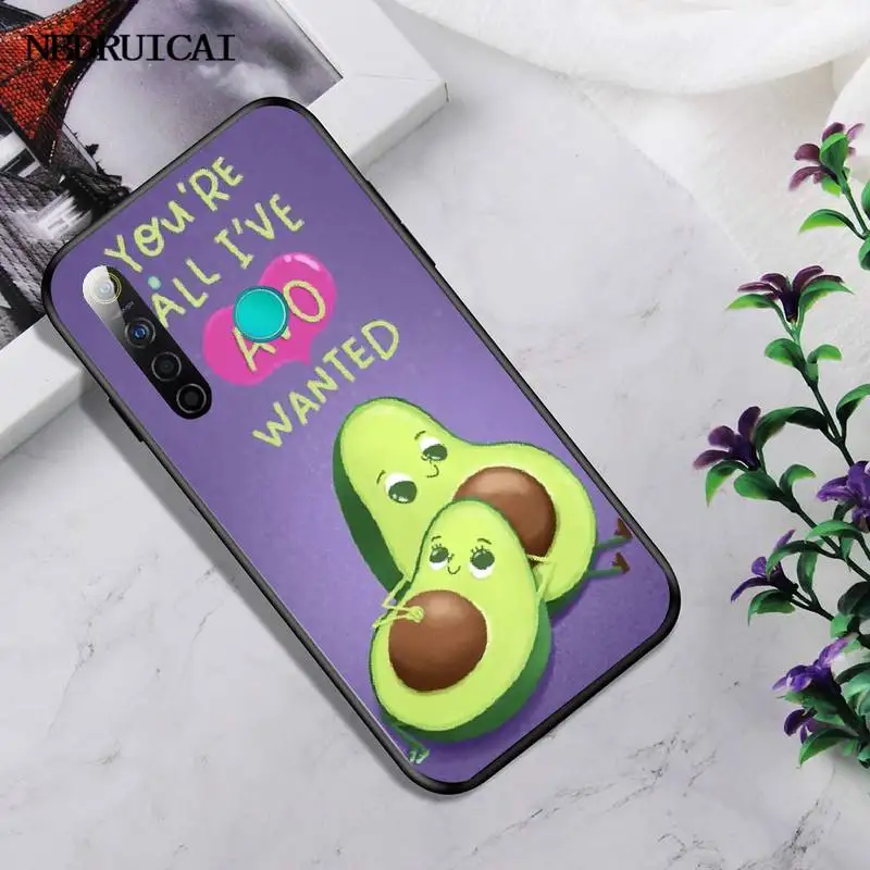 PENGHUWAN авокадо Черная мягкая крышка чехол для телефона Капа OPPO Realme 5 3 2 Pro F7 F9 F11 F3