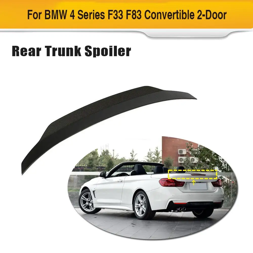 

Car Rear Trunk Wing Spoiler for BMW 4 Series F33 F83 M4 Convertible 2014 - 2019 Carbon Fiber Car Rear Spoiler Boot Lid