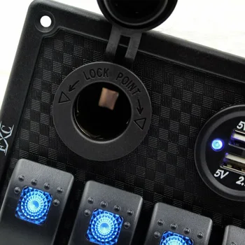 

Circuit Breaker Rocker Switch Panel Voltmeter Accessories Car Marine ABS