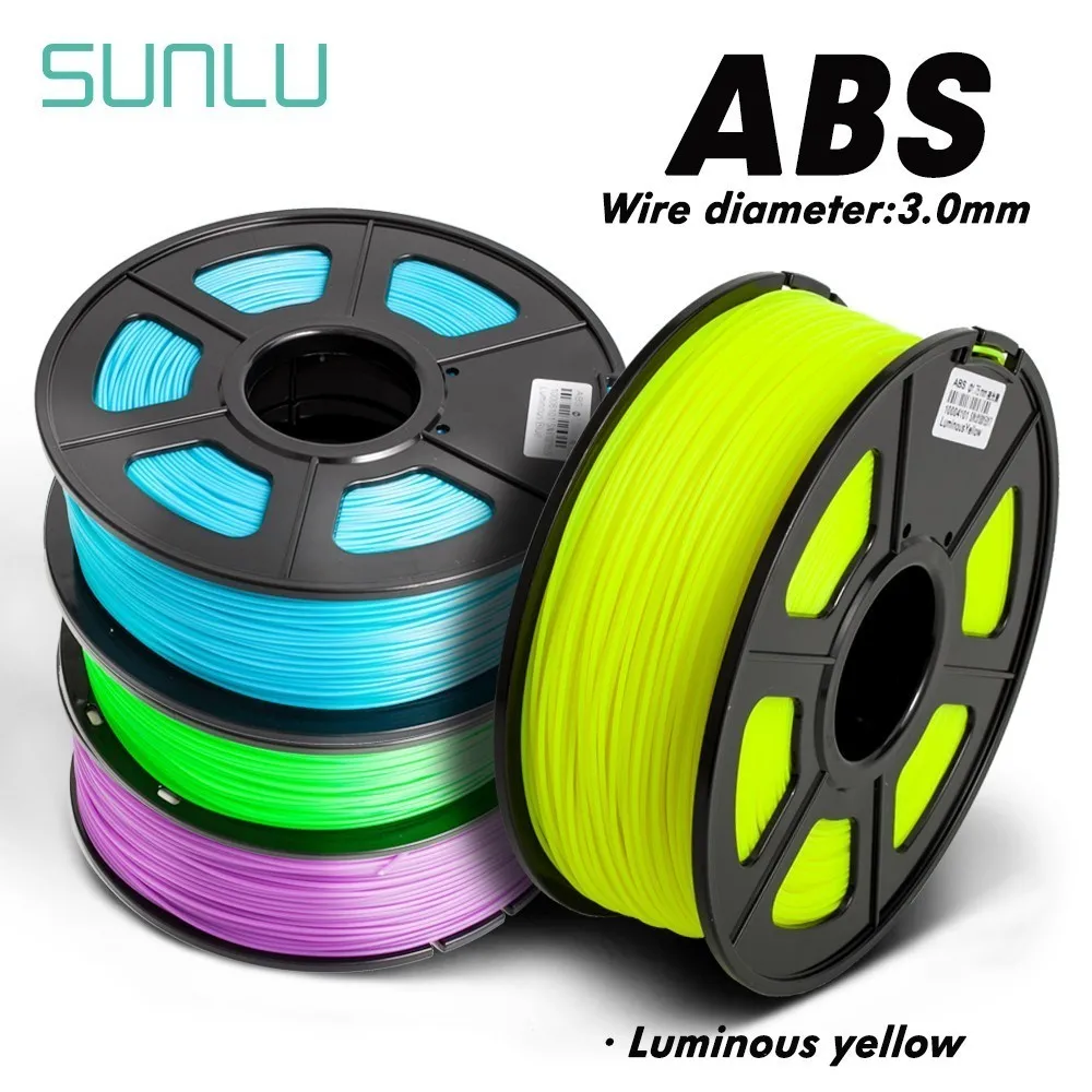 

SUNLU 3D Printer Filament ABS 3.00mm 1KG/Roll With Spool 26 Colors Sublimation Blanks ABS Filament For Industy Printing Models