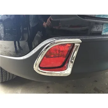 

Car Sticker Detector ABS Chrome Cover Trim Back Tail Rear Fog Light Lamp Frame Parts 2pcs For Toyota Highlander 2015 2016 2017