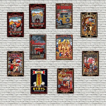 

Vintage Route66 Highway Poster Motor Oil Garage Sign Shabby Chic Metal Painting Wall Bar Garage Home Art Decor 30X20CM DU-4507A