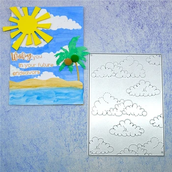

YaMinSanNiO Multiple Clouds Frame Square Metal Cutting Dies for Scrapbooking Album Card Making Dies Embossing Cuts Stencil Craft