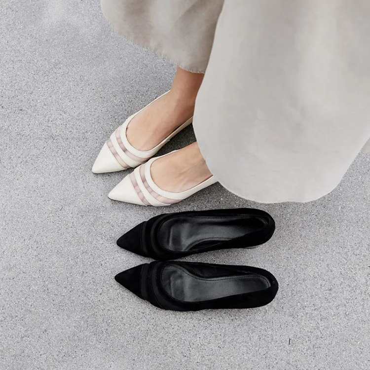 

2019 Spring New Style Semi-high Heeled Chunky-Heel Shoes Women's Pointed Toe Korean-style High Heel Shoes Shallow Mouth Elegant