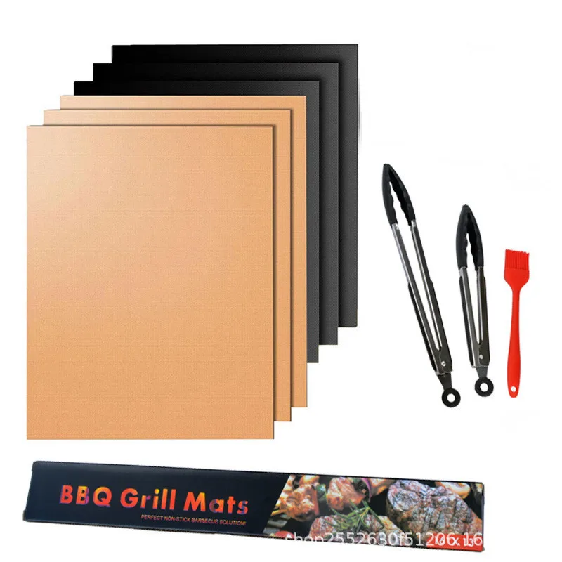 

1PCS Extra Thick Heat Resistant BBQ Grill Mat Baking Reusable Non-Stick Barbecue Cooking Grilling Sheet Liner BBQ Tools