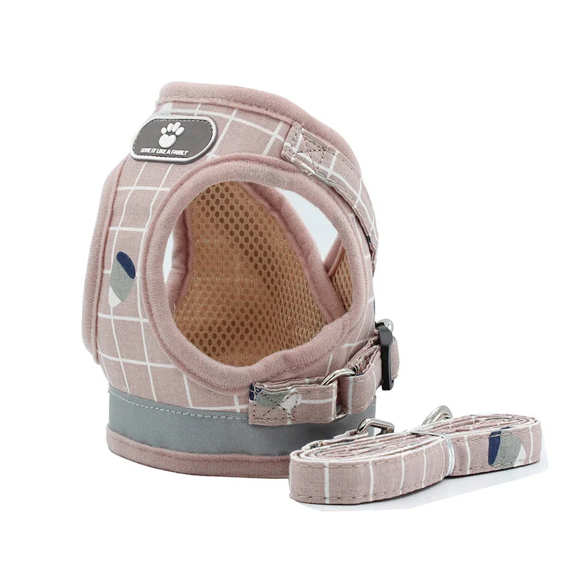 

Harness Dog Summer Pet Adjustable Reflective Vest Small Medium Dogs Cat Harnesses Vest and Leash Set Pet Clothes for Small Dogs