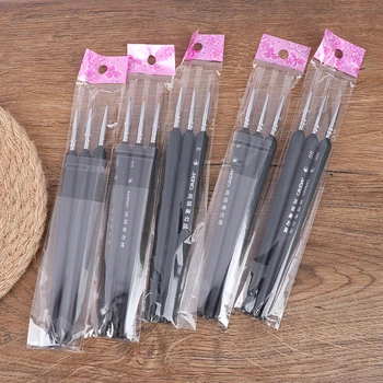 

3Pcs Miniature Paint Brushes Professional Wolf Hair Fine Detailing 0~000 for art