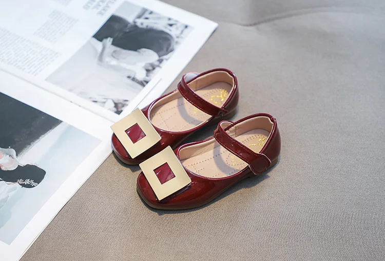 Осень, обувь для девочек, мягкая подошва, обувь принцессы, детская обувь, искусственная кожа, дышащая, одноцветная, детская обувь для девочек, размер 26-35