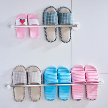 

Bathroom Storage Rack Wall-Mounted Shoe Rack Kitchen Organizer Shelf Hanging Towel Holder Bathroom Towel Rack Shoes Holder