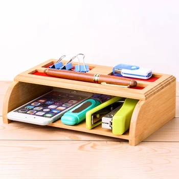 

Wooden Desktop Stationery Storage Box Office Supplies Storage Box Cosmetic Storage Box