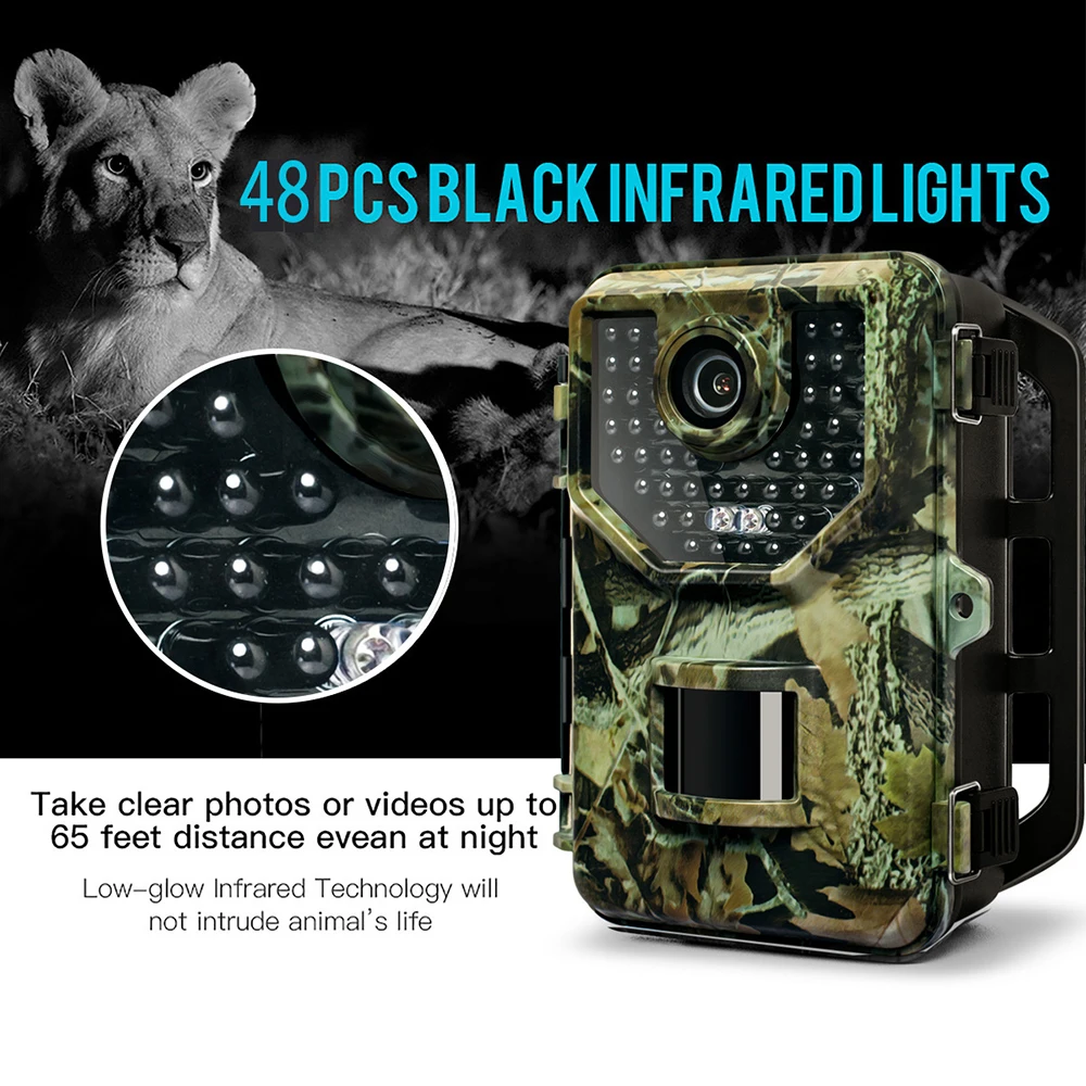 

Outdoor Hunting Camera Waterproof Infrared Surveillance Trail Camera Wild Animal Tracking Detection Video