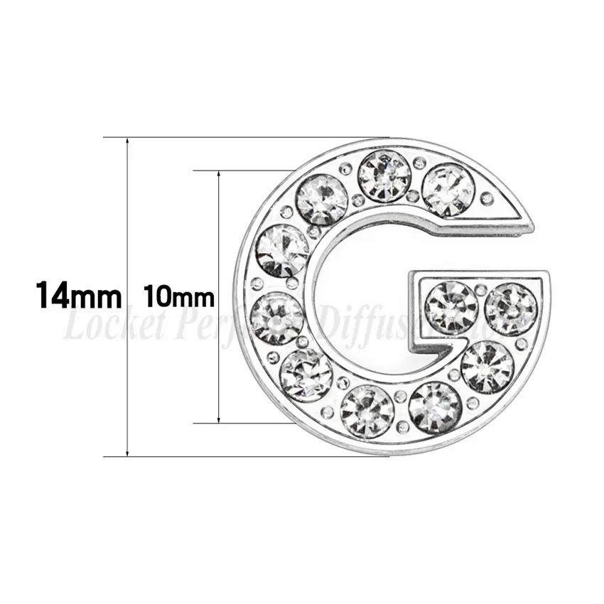 26Pcs/Lot 10mm Rhinestone Slide Letter Charms For Bracelet Making Alphabet  A-Z DIY Pet Collar Wristband Keychain Accessories