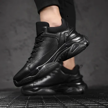 

Best Selling Leather Shoes For Men Winter Casual Brand Shoes For Men Size 38-44 Men Lace Up Sneakers Inside Fur Mens Warm Shoes