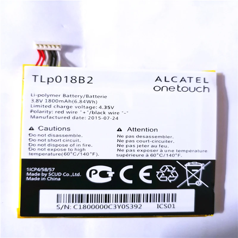 Аккумулятор. 8 в 1800 мАч TLP018B2 для Alcatel 7024 Вт 7025 7025D 6030 6030A 6030X 6030D Для TCL S820 P606 P606T P600 P600T |