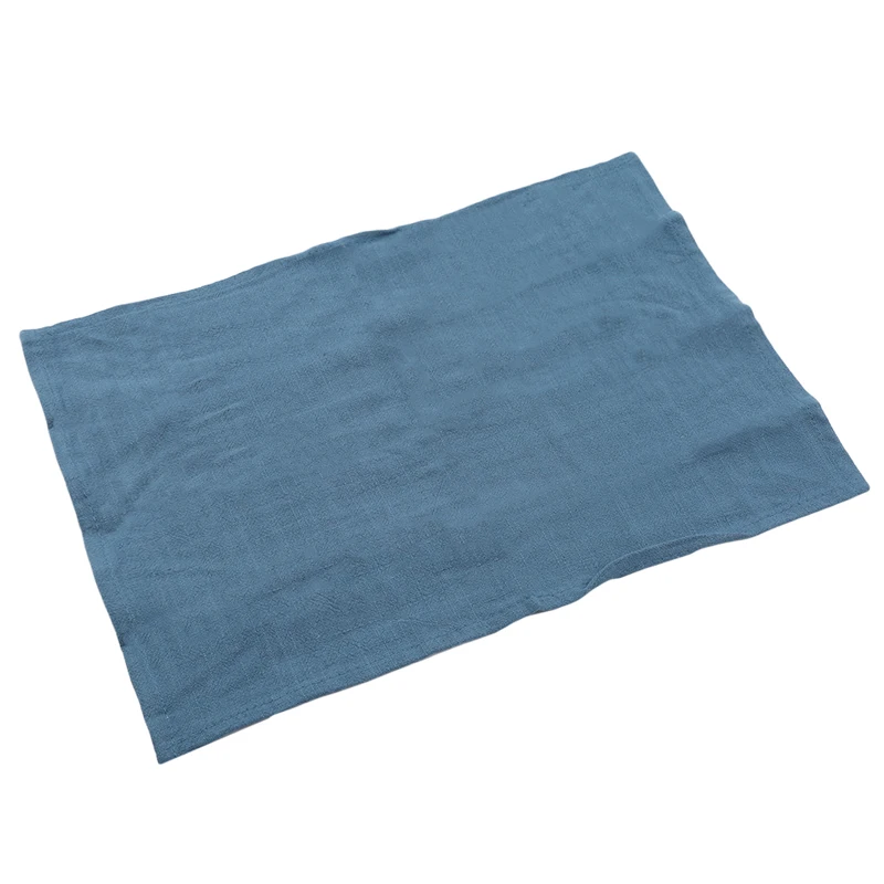 Dark blue Хлопчатобумажная льняная салфетка для стола носовой платок из полиэстера ткань для закусочной вечерние рождественские прочная чашка салфетки для посуды настольные декоративные - Цвет: Dark blue