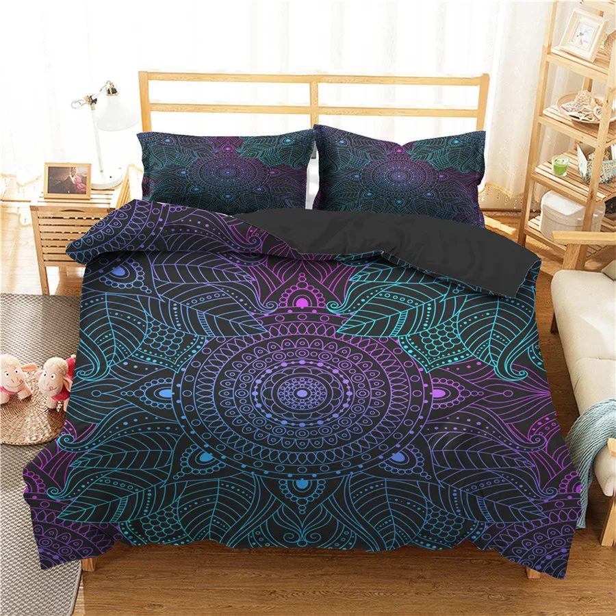 A Bedding Set 3D Printed Duvet Cover Bed Set Bohemian Mandala Home Textiles for Adults Bedclothes with Pillowcase #MTL04 A Bedding Set 3D Printed Duvet Cover Bed Set Bohemian Mandala Home Textiles for Adults Bedclothes with Pillowcase #MTL04