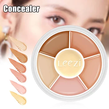 

NEW 6-color Concealer Palette Conceal Dark Circles Acne Spots Long Lasting Non-Marking Makeup