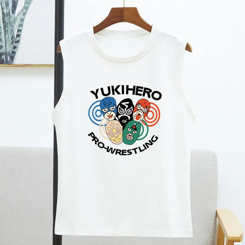 

2020 Fashion T-shirt woman Wrestling Hero Loose sleeveless t shirt tshirt women tops summer harajuku korean street tee shirt