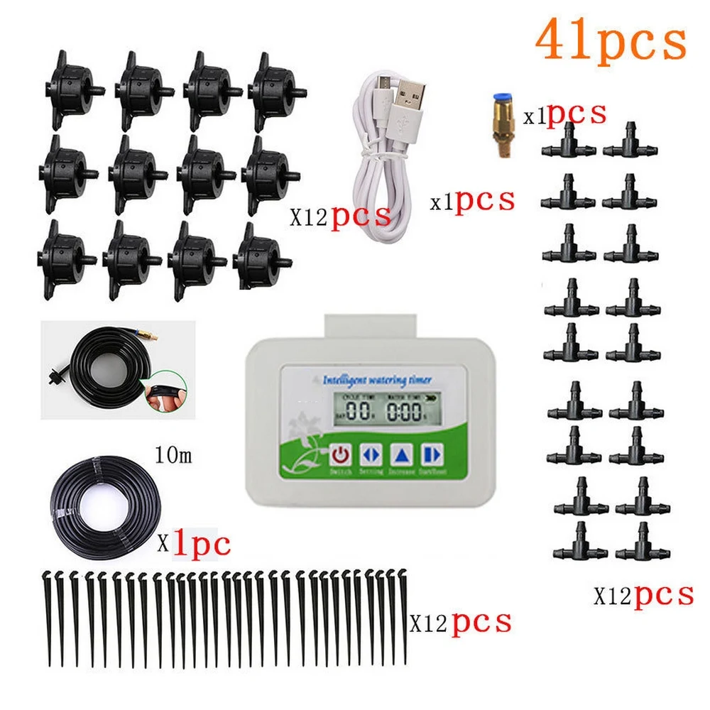 

Watering Device Watering Timer Gardening Irrigation Intelligent Watering Device Solar BUS Dual-mode Power Supply Dropship