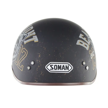 

Motorbike Helmets Half Face Rock Lady Retro DOT Original Motorcycle Helmet casco capacete moto For Soman SM202