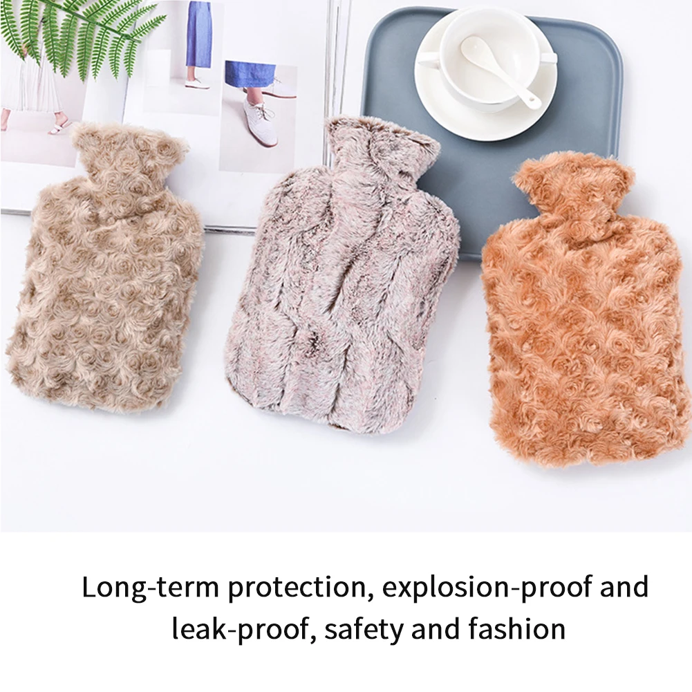 1500 мл съемная теплая герметичная грелка Толстая мягкая плюшевая переносная зимняя термотерапия безопасная с крышкой прочная Моющаяся
