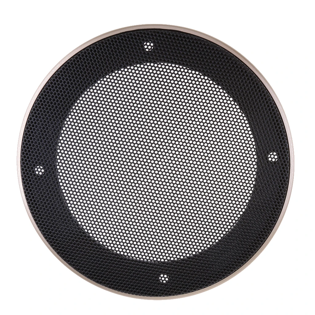 4inch Champagne Color Mesh Speaker Decorative Circle Subwoofer Grill Cover Guard Protector, Screw is Included