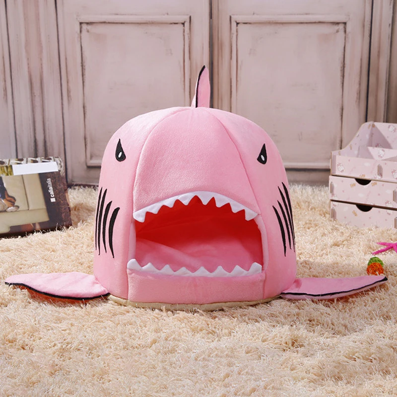 Pet Bed Gray Shark House For Dog Sleeping Sofa Bed Removable Cushion Pet Beds Dogs Puppy Beds Foldable Mat For Dog House Sofa