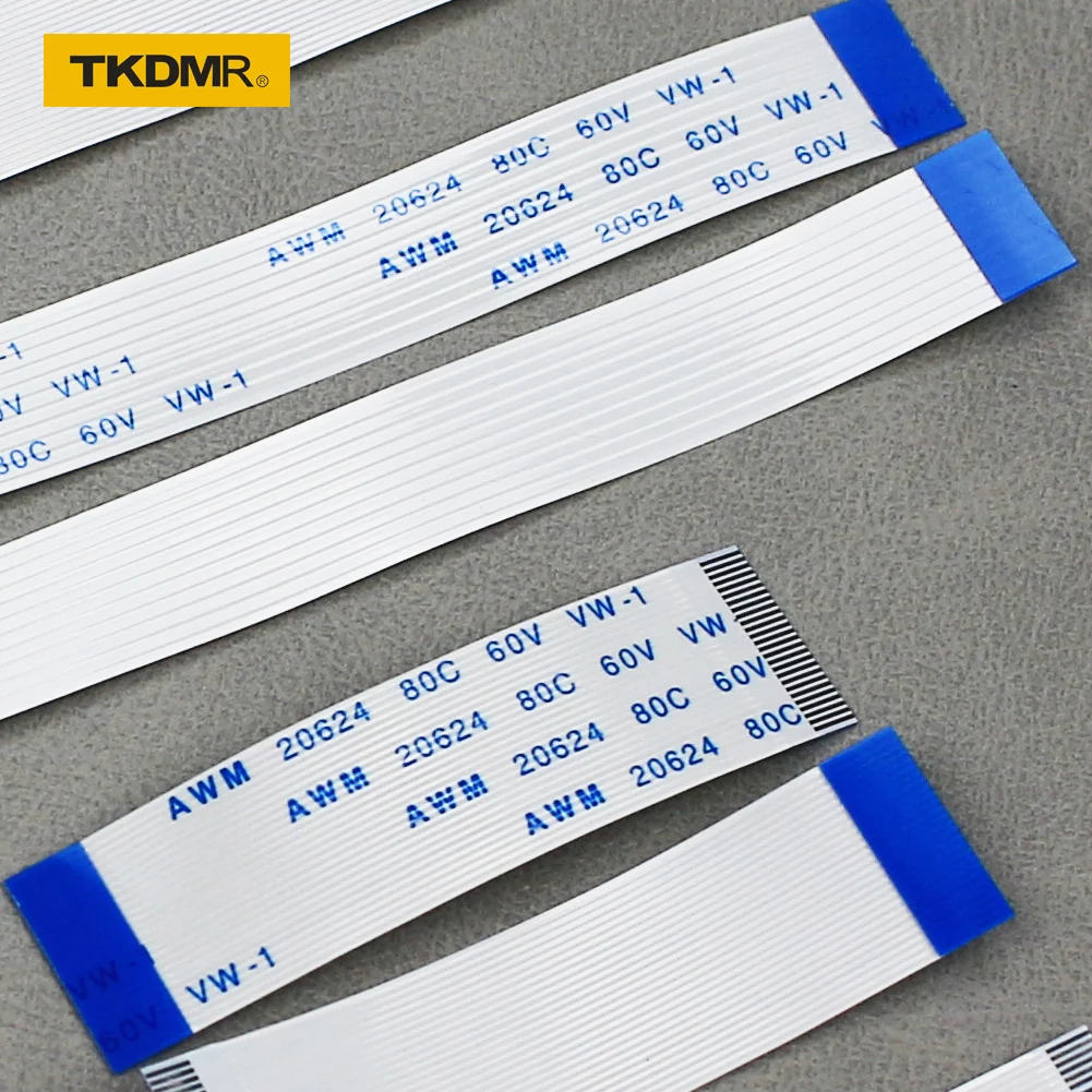TKDRM Flat flexible cable FFC FPC LCD cable AWM 20624 80C 60V VW-1 FFC-0.5MM 1MM 4pin Connector blue 50-300MM wire connector wire connector,cable connector,electrical connector,connector with cable,flexible flat cable