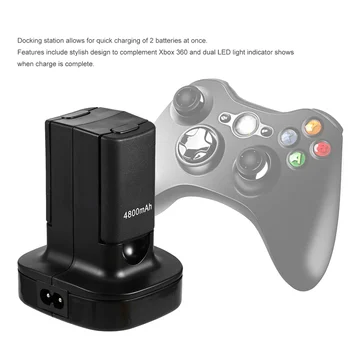 

Charger Base Charging Station Dock+2 Rechargeable Battery for XBOX 360 Controle Controller Gamepad VDX99