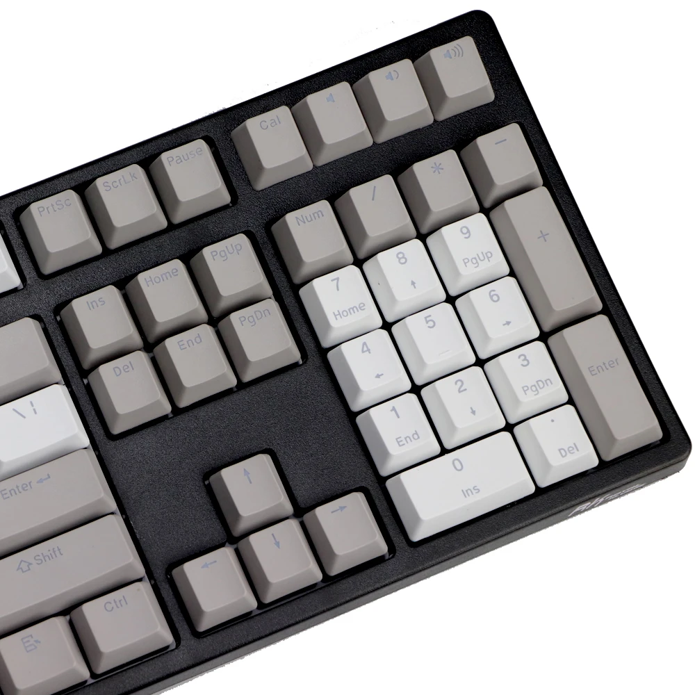 Ретро серый pbt двойной выстрел keycap oem с подсветкой колпачки для механических клавишных 87 tkl 104 108 ansi колпачки для ключей